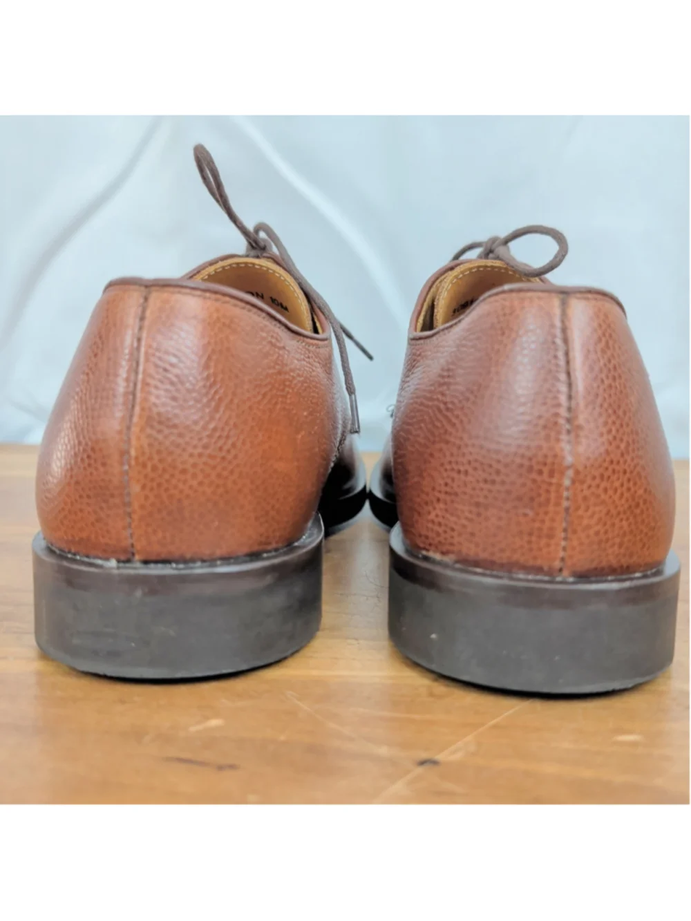 Men's Pebbled Leather Derby Shoes 10